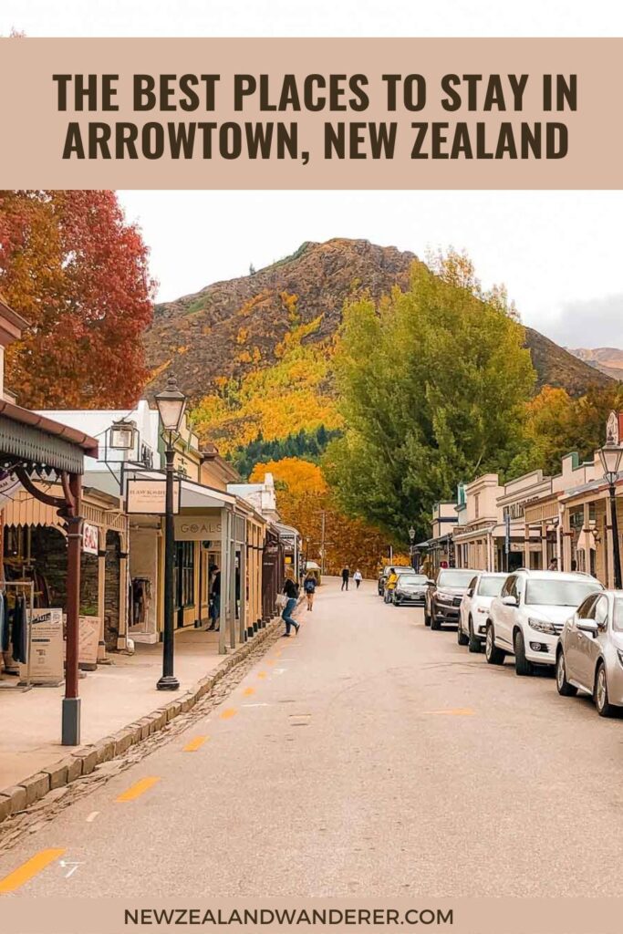 Pinterest Cover for Best accommodation in arrowtown new zealand