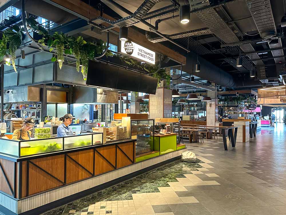 The interior of Commercial Bay Food Court in Auckland 