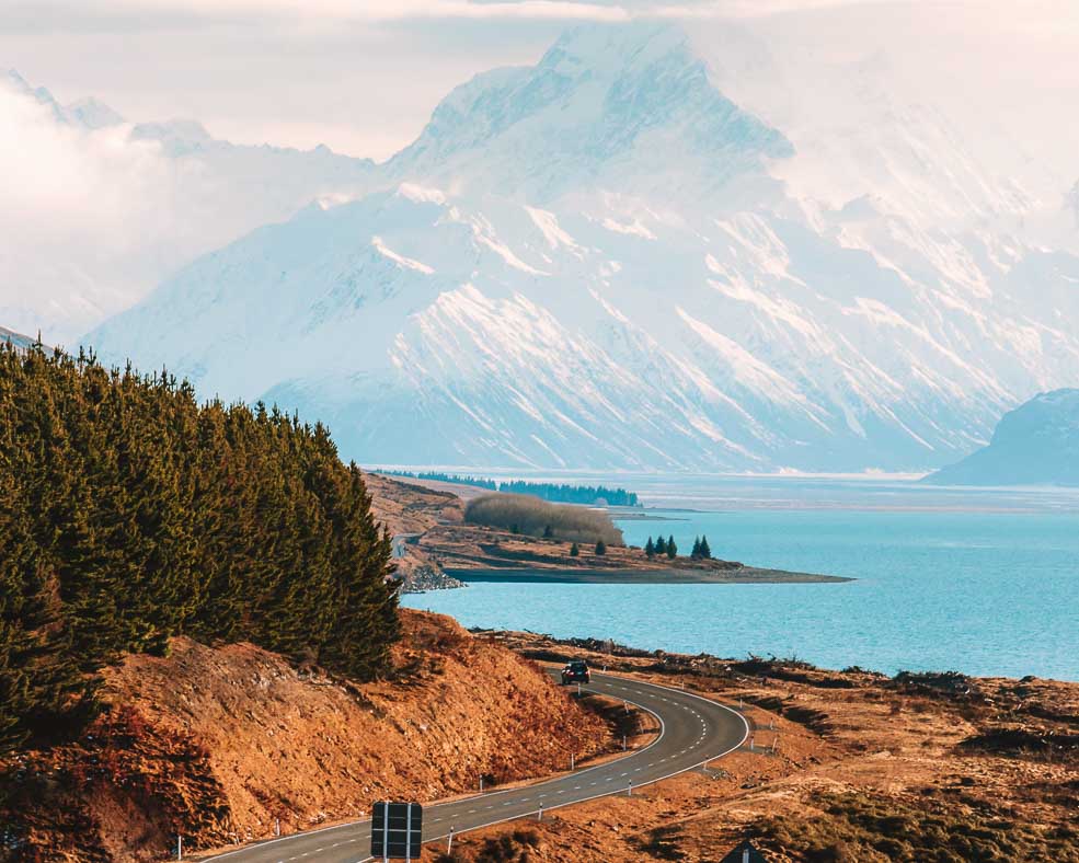 Scenic views of Mt Cook from Peters Lookout