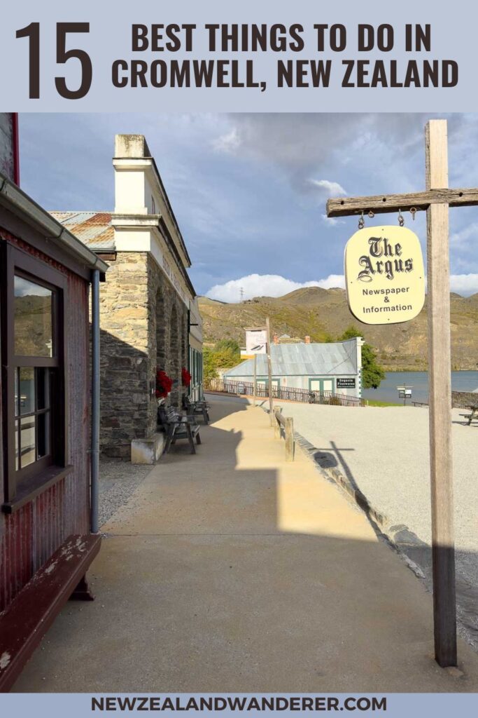 Pinterest cover for best things to do in cromwell new zealand
