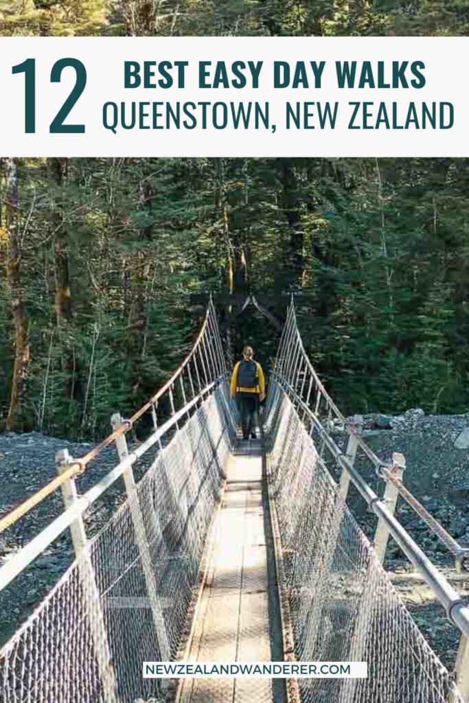 Pinterest Cover for Best Day walks in Queenstown New Zealand