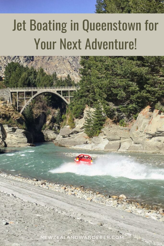 Pinterest cover for jet boating in Queenstown New Zealand