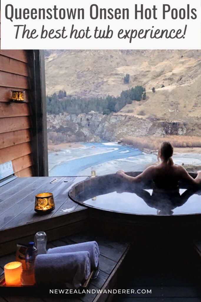 Pinterest pin for Queenstown Onsen hot pools