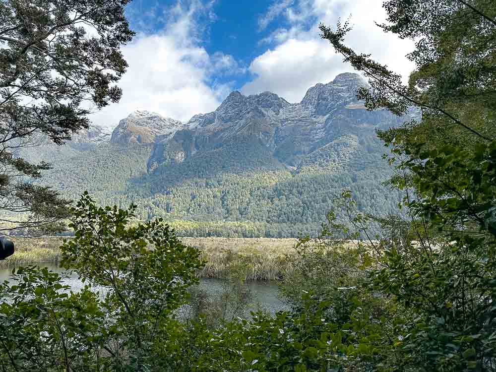 Lake and Mountain landscapes of Te Anau.